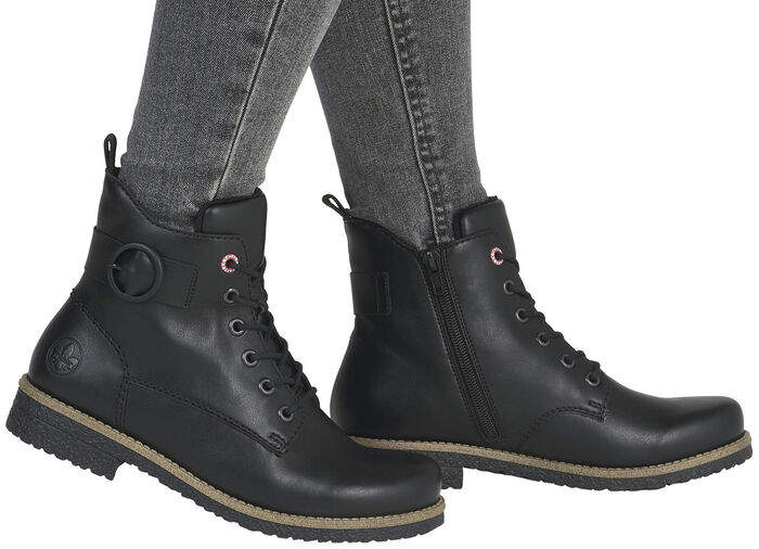 Rieker, klassische Damen-Stiefeletten, mit Reissverschluss SCHWARZ